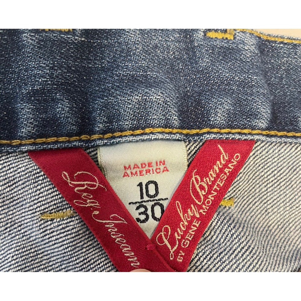 Lucky Brand Sweet Dream Denim Shorts Cut Off Frayed Hem Size 10/30 Made In USA - Picture 7 of 10